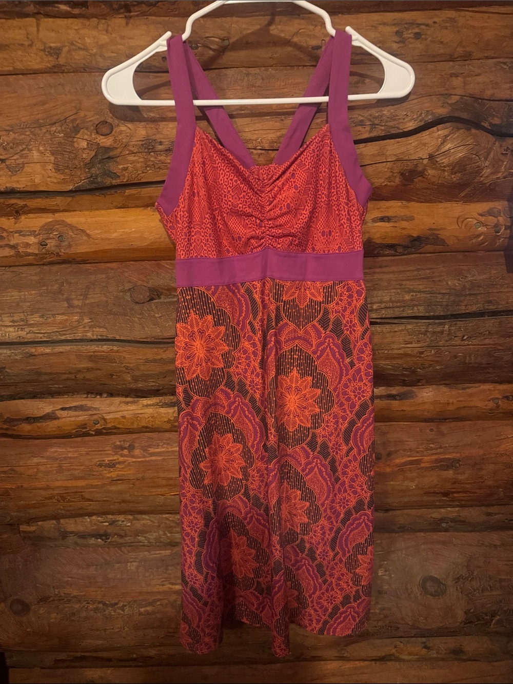 Prana - Pink and Orange Floral Sundress